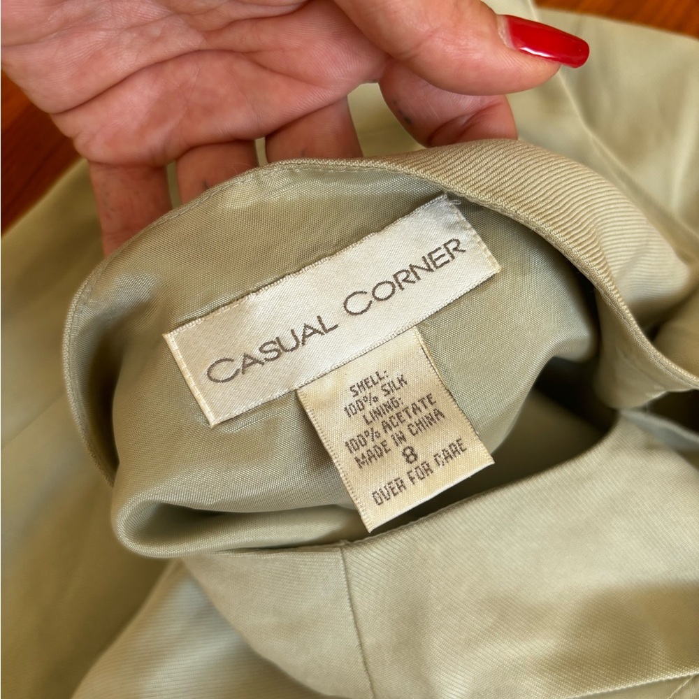 Casual Corner Vintage Two Piece Silk Set - Picture 4 of 5